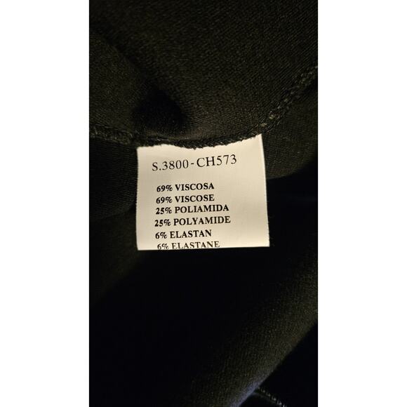 Isabel De Pedro Womens Asymmetrical Zip Over Jacket Black Drape Neck Coat Size 8 - Picture 8 of 9